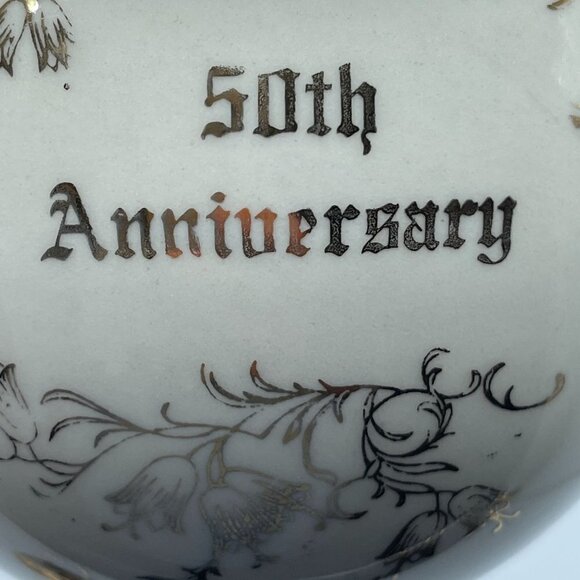 Hand painted 22-Kt. Gold 50th Anniversary Teapot with Lid - Picture 11 of 11